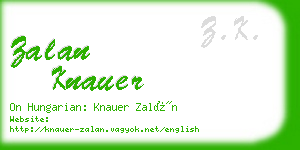 zalan knauer business card